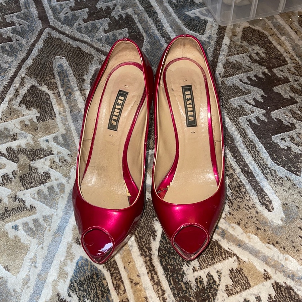 Bright pink Lezilla Heels